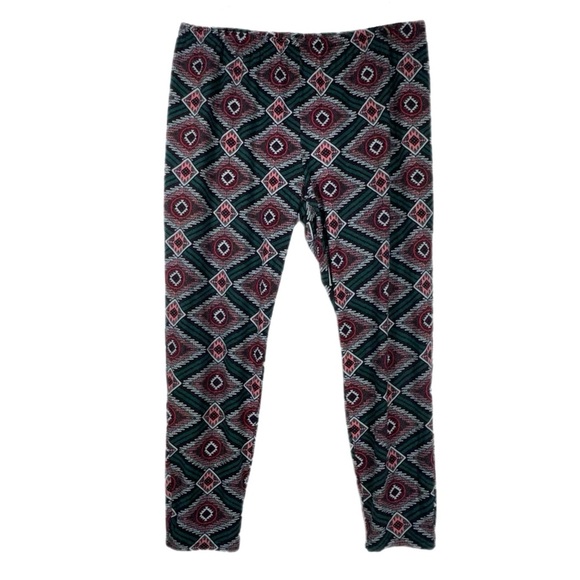 Just Be Soft Southwest Aztec Geometric Design Leggings - Picture 1 of 6